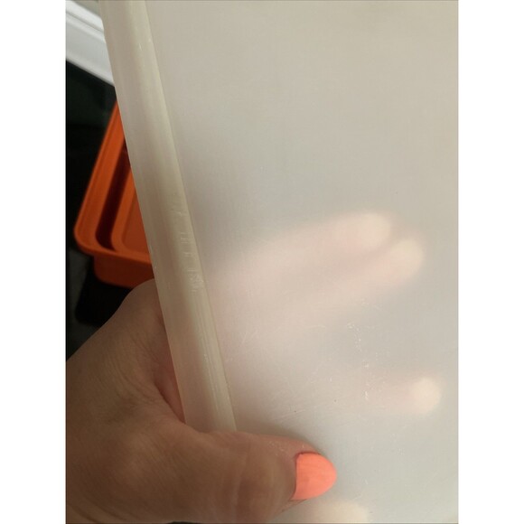 Tupperware TupperCraft Sewing Kit Craft Tackle 4pc Organizer Box Orange - Picture 5 of 6